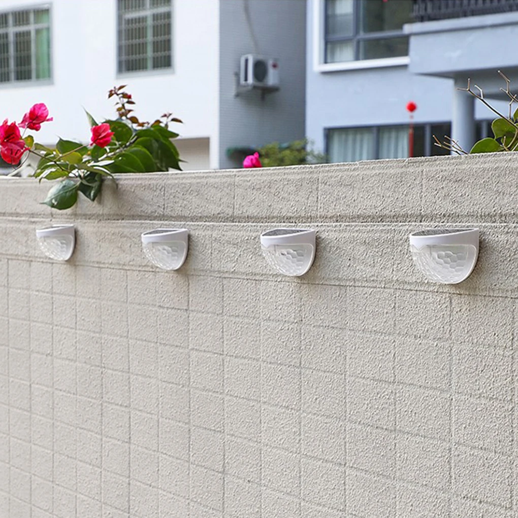 

Pack of 2 Solar Fence Lights IP65 Waterproof LED Wall Mounted Lamps Security Rechargeable Pathway Lighting Warm Light