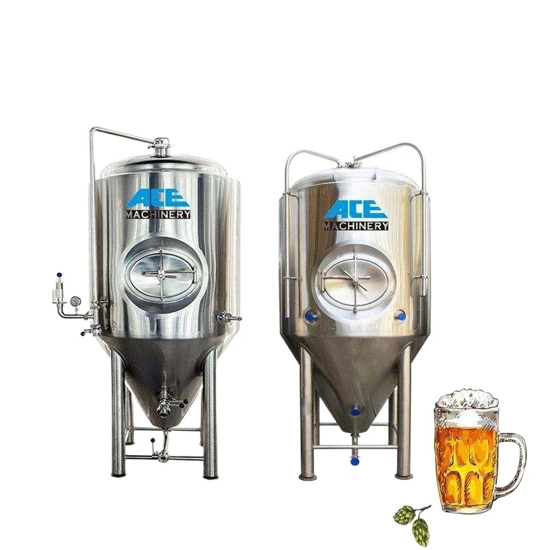 

500L 1000L 2000L 3000L Brewery Craft Beer Fermenter Factory Conical SUS Cooling Jacket Fermentation Tank Beer Brewing Equipment