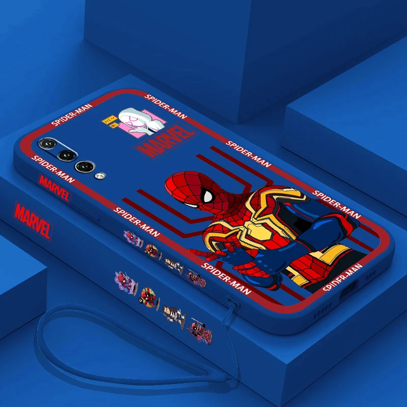 

Marvel Spiderman Peter Parker For Huawei Y9S Y9A Y9 Y6 Nova Y70 9 8 P50 P40 P30 P20 Pro Lite E 5G Liquid Left Rope Phone Case