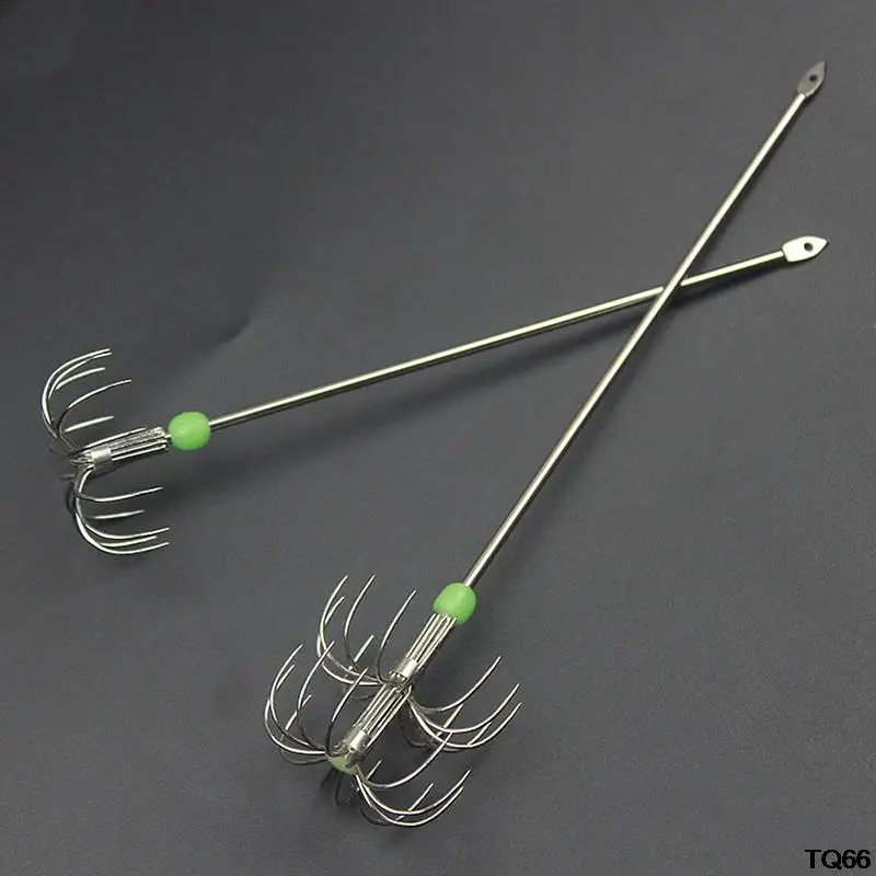 

1Pcs High carbon Double-layer nickel-plated Stainless Steel Double Layers Umbrella Hook Squid Octopus Fishing Jig Hooks