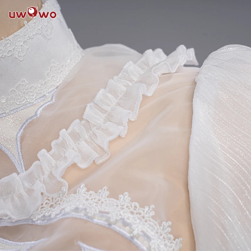 【РЫШАЯ ПРОДАЖА】11-2 UWOWO Nierr: Automataa Yorhaa 2B Косплей Костюм Белое свадебное платье