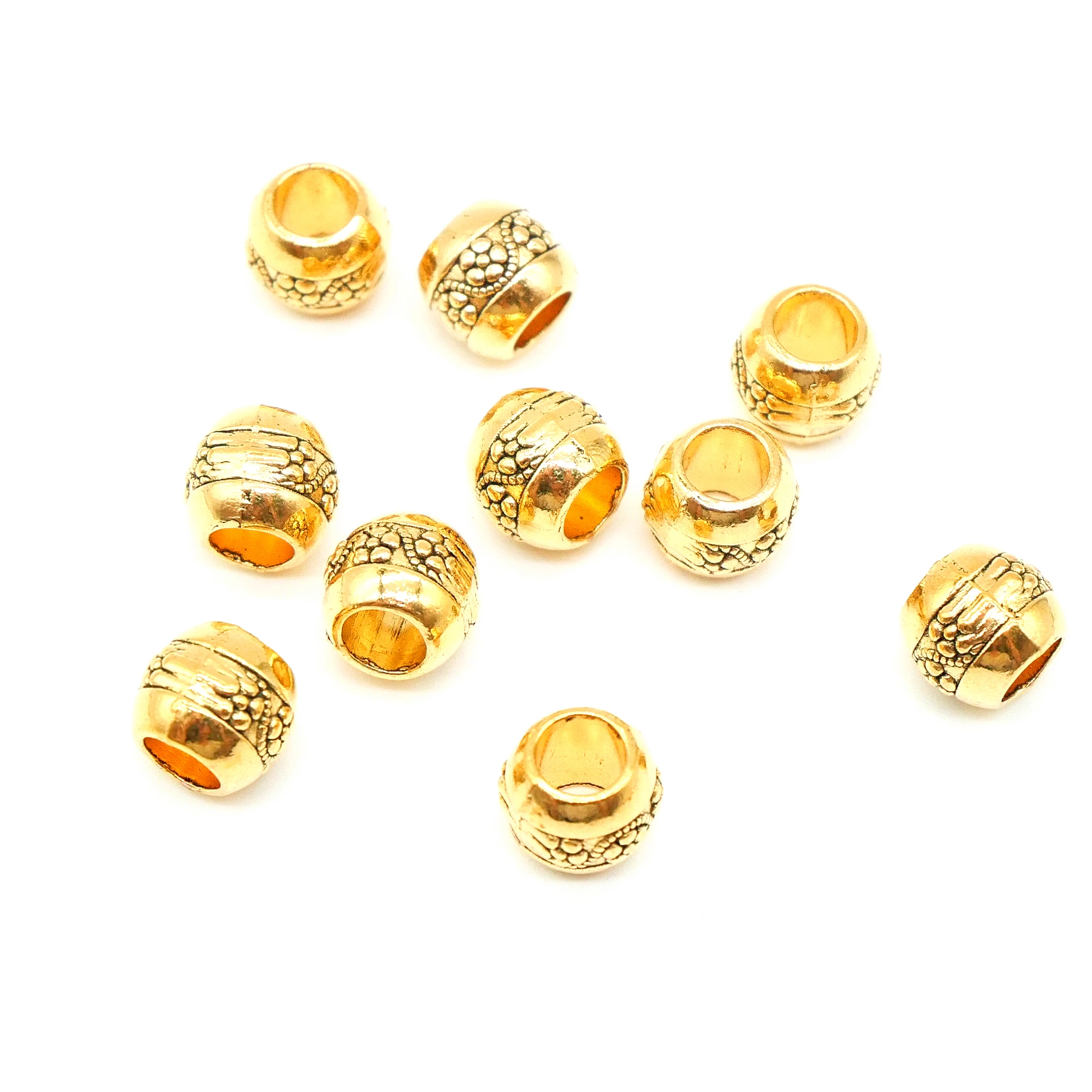 15 шт., бусины-шармы из сплава, 10 х10х8 мм