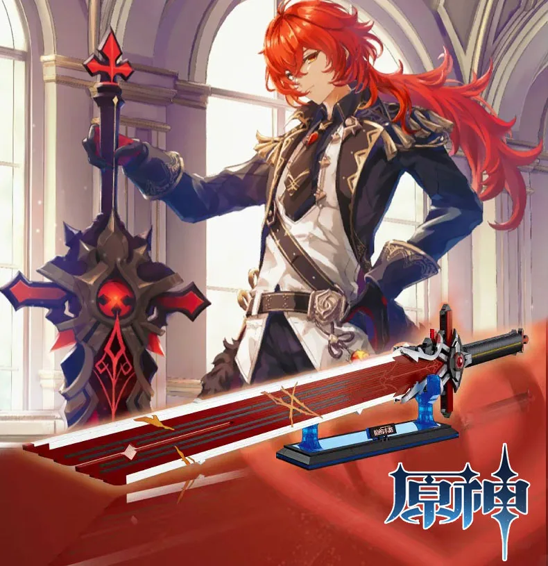 Genshin Impact аниме приключенческая игра самурайский меч катана строительные блоки