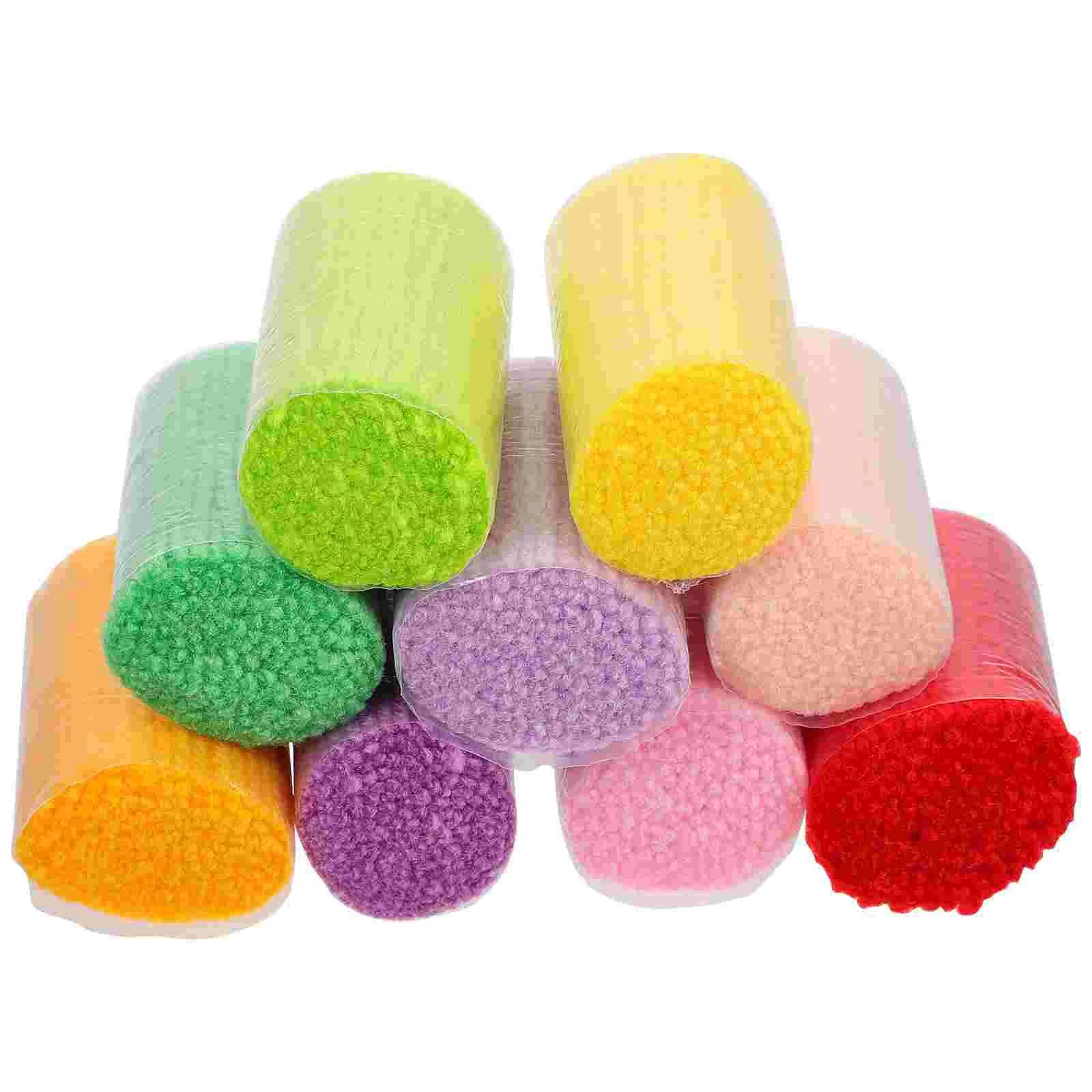 

Yarn Hook Rug Crochet Wool Knitting Acrylic Cut Pre Diy Sewing Kit Bundles Precut Thread Colorful Threads Crocheting Craft