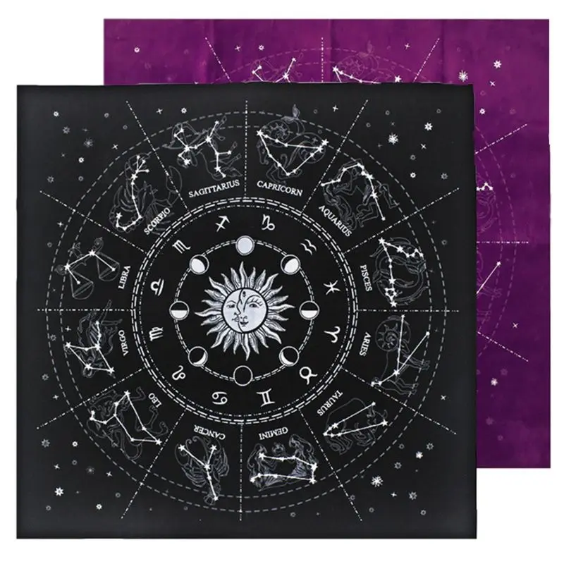 

19x19In Star Pendulum Board Dowsing Table Cover Divination Board Game Tablecloth H053