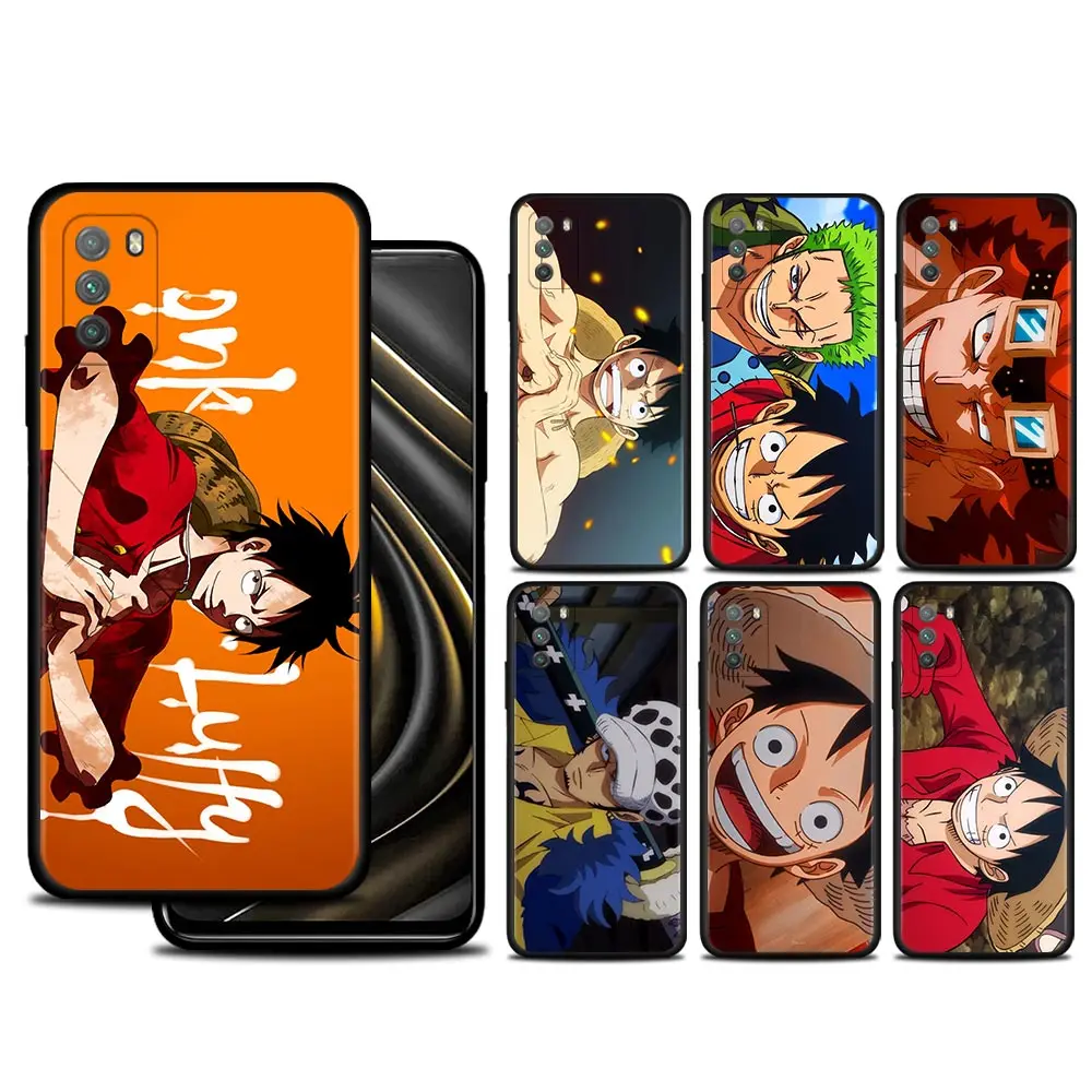 

One Piece Luffy Japan Comic Phone Case For Xiaomi POCO X3 NFC M3 M4 Pro MI 12 11 10T lite 11T 9T 12X 10 Note 10 Lite Cover