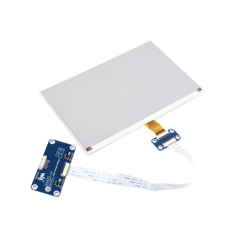 Фото Waveshare 800×480, красный/черный/белый, SPI, 7,5-дюймовый дисплей E-Paper E-Ink HAT (B) для Raspberry Pi №4