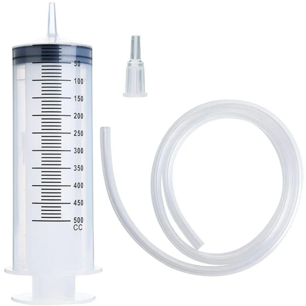 syringe 500 ml Large Capacity  Reusable Pump Measuring 1m Tube Feeding Ink Large-capacity pumping oil feeding enema glue filling images - 6