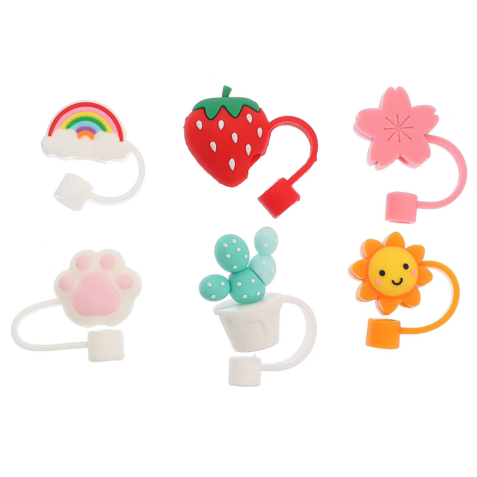 

Straw Covers Cover Silicone Cap Tips Strawscaps Reusable Plugs Drinking Protector Toppers Tip Topper Tumblers Cloud Plug Lids