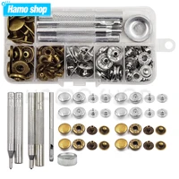 metal snap fasteners snaps button press studs kits with 4 installation tools for jacket clothes garment bags shoes leathercraft