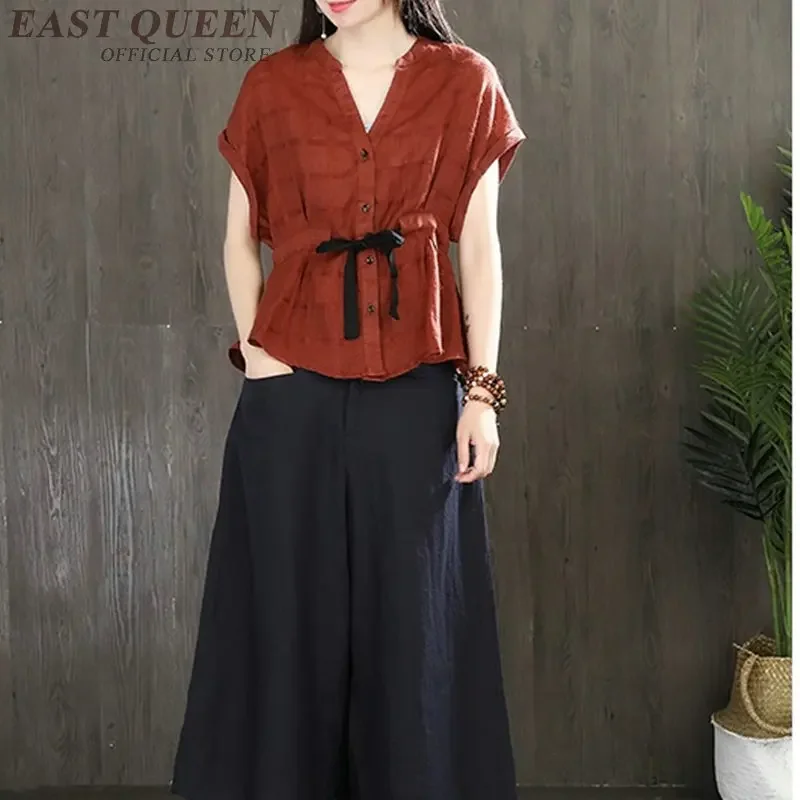 Традиционная китайская одежда для женщин топ Чонсам с воротником-стойкой