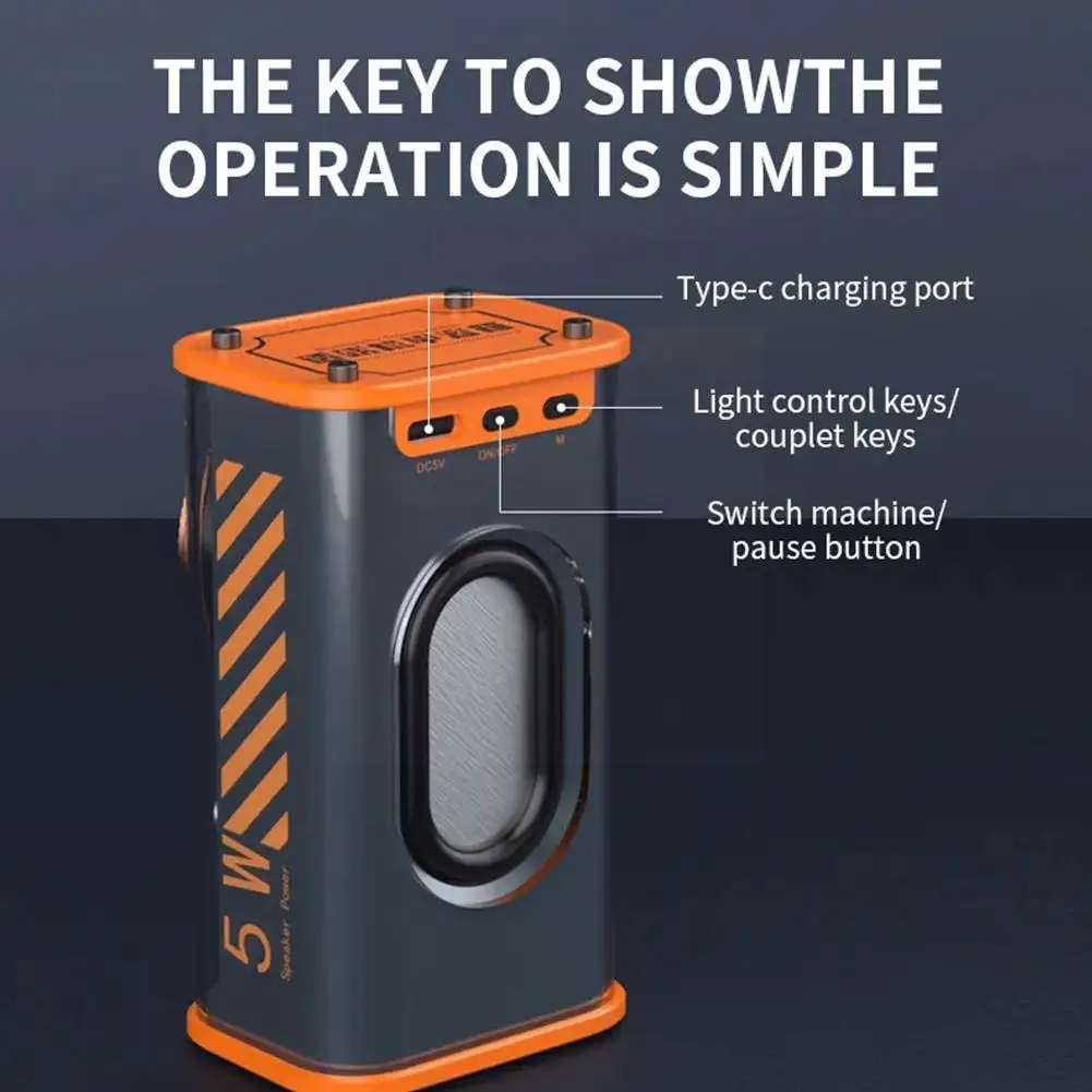 Фото K07 прозрачный Mecha беспроводной Bluetooth-динамик, звук, музыка, громкая связь, сабвуфер, стерео, Cyberpunk TWS, ритм звонков, светильник Ce I8H7 №5