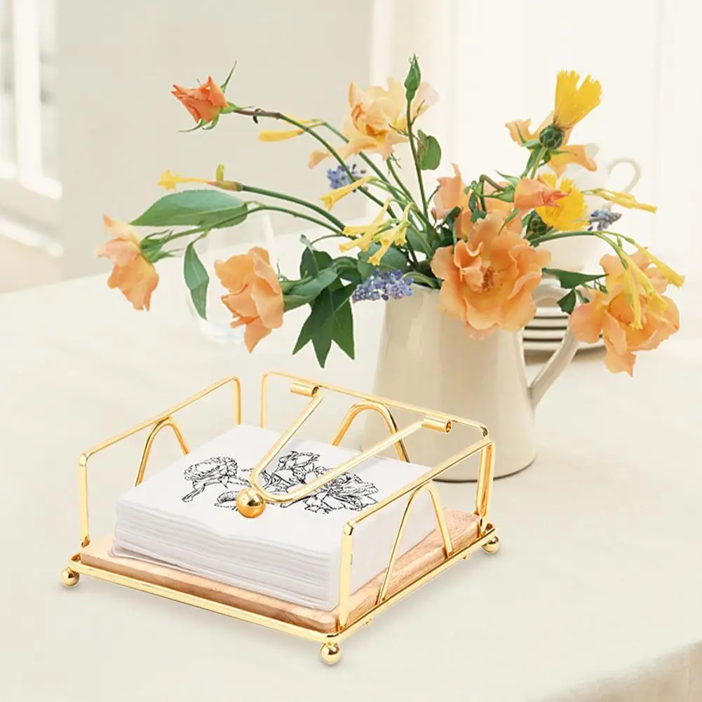 

Gold Tissue Box Tissue Box Home Living Room Decoration Desktop Restaurant Bedroom Napkin Storage Box Kitchen Nordic Holder X2o4