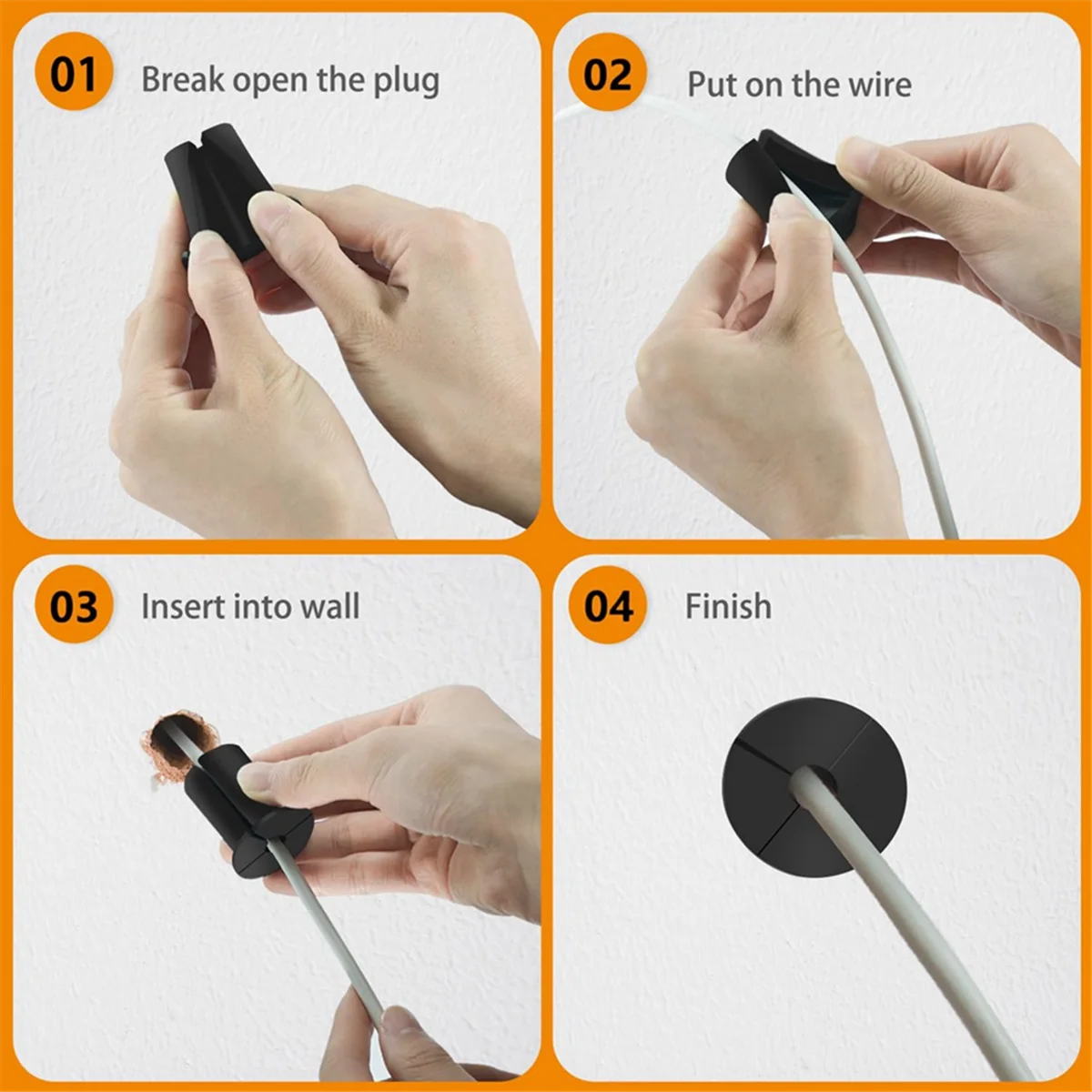 Набор для прокатки кабеля 4 шт. настенные проходы 1 дюйм Dishy Ethernet сетевые отверстия