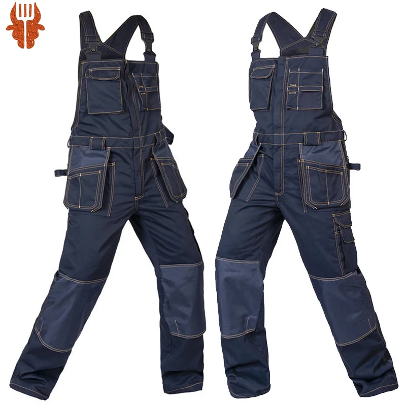 

Work Bib Overalls Men Male Protective Coverall Repairman Strap Jumpsuits Trousers Working Uniforms Coveralls Free Shipping