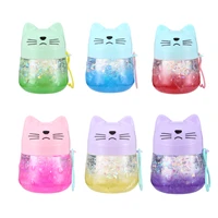 cat bottle pack gradient crystal mud glitter slime polymer colored clay toys for kids