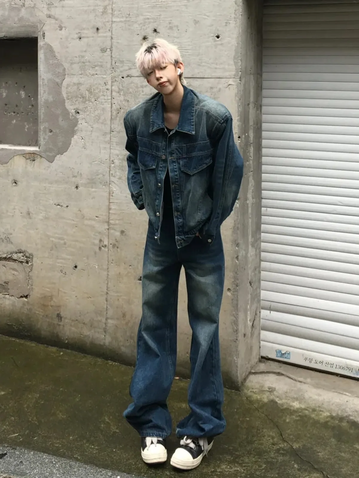  Джинсовое пальто в стиле ретро для мужчин и женщин потертый американский