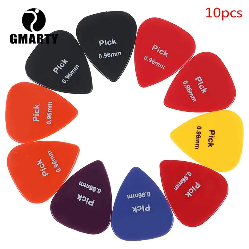 

10pcs Non-slip Guitar Pick Black White Plastic Mediator for Acoustic Electric Guitarra Ukulele Accessorie Random Color