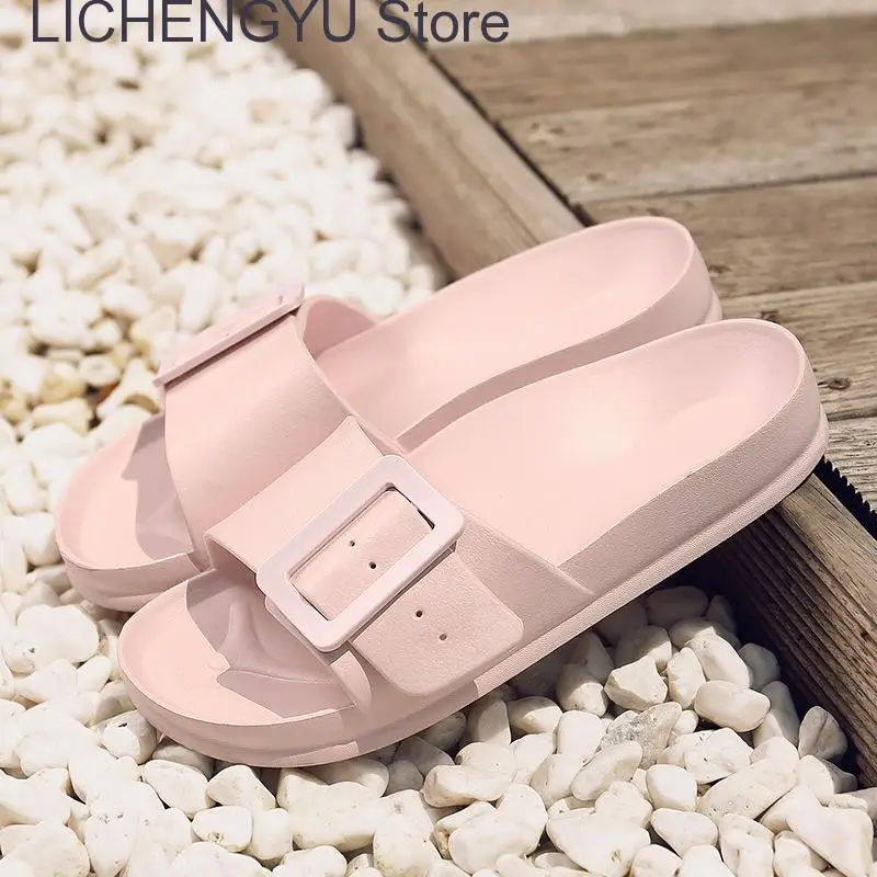 

New Summer Women Beach Light Slipper Fashion Buckle Ladies Non-Slip Casual Outdoor Sandals Female Flip Flops