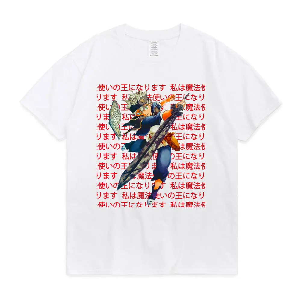 

Hot Anime Black Clover Print T-shirt Men's Women's Harajuku Graphic T Shirt Streetwear Cool Hip Hop Tee Shirt Oversized Tshirts