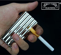 new 1pcs corrugated design silvery white copper cigarette box lines metal cigarette case holder box for 10 20 cigarettes