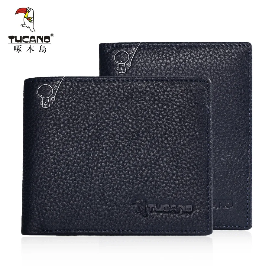 Роскошный мужской кошелек TUCANO из натуральной кожи брендовый деловой тонкий