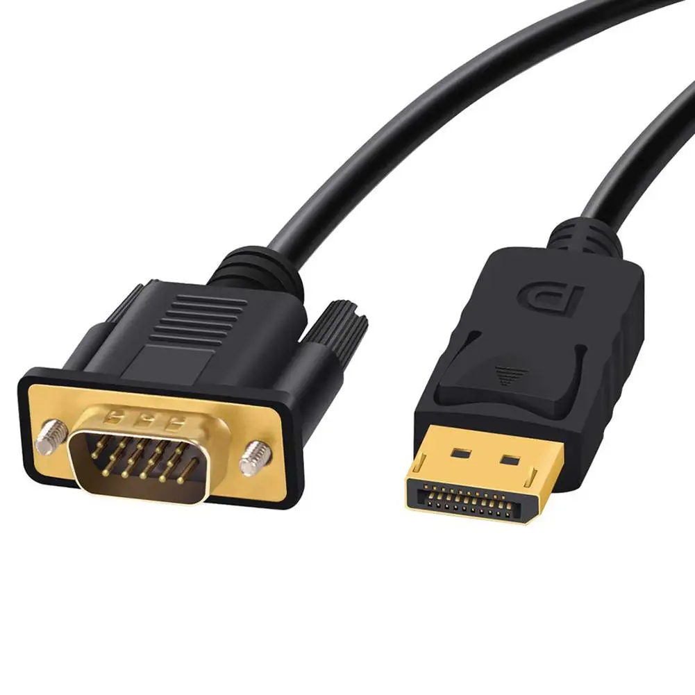 

Displayport To Vga 1080p 60hz Adapter Cable Male To Male Connects Dp To Vga For Laptop Monitor Projector