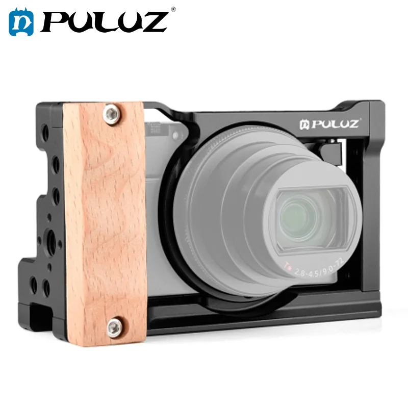 

PULUZ Aluminum Alloy Camera Video Cage Stabilizer For RX100 VI / VII Handle DSLR Steadycam Rig 1/4 and 3/8 Threaded Holes