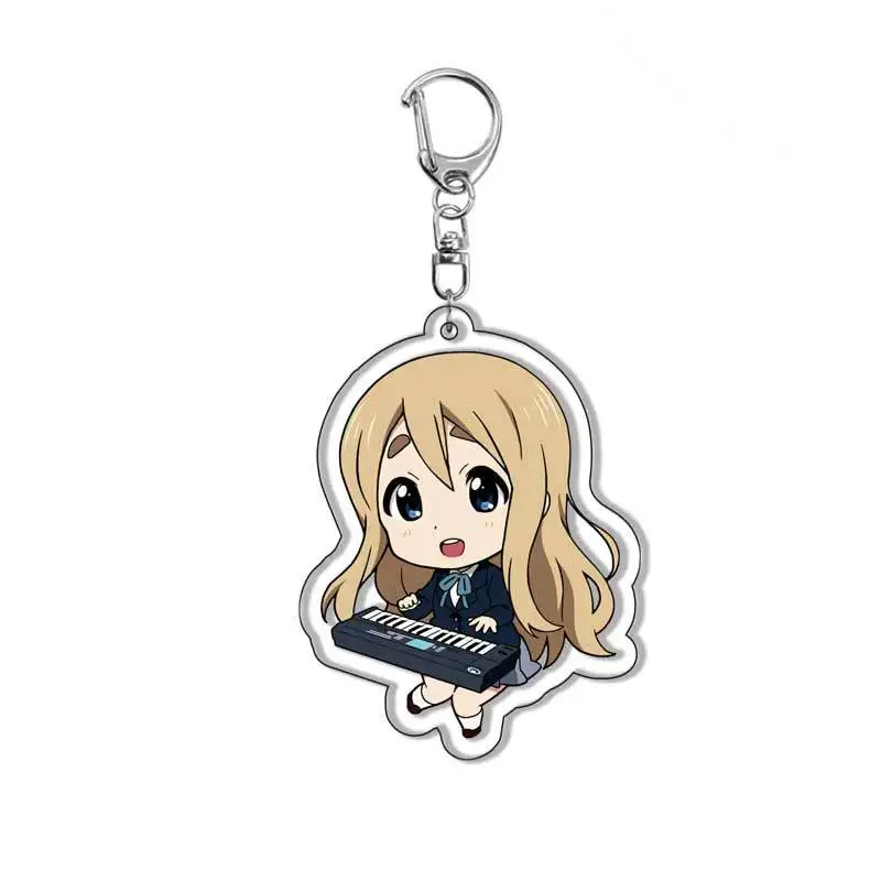 K-ON! Cartoon Anime Series Acrylic Keychain Backpack Pendant Unisex Birthday Gift Christmas Children's Toy