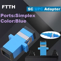 faso 50 500pcs sc upc adapter single mode simplex fiber optic adapter optical fiber coupler sc upc fiber flange sc connector