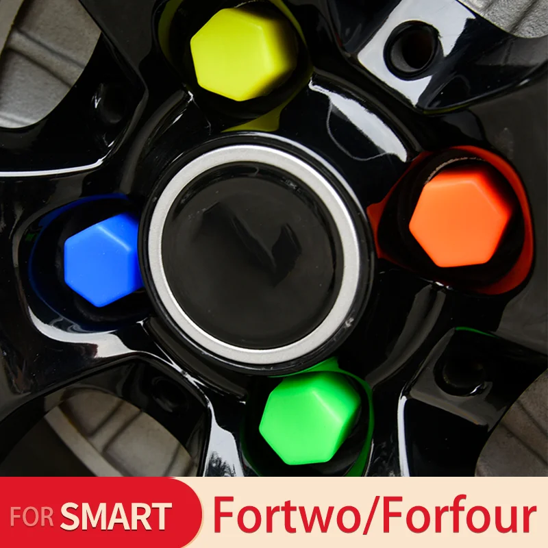 

Car Wheel Nut Hub Screw Cover Caps For Smart 453 Fortwo Forfour Auto Bolt Protection Exterior Decoration Styling Accessories