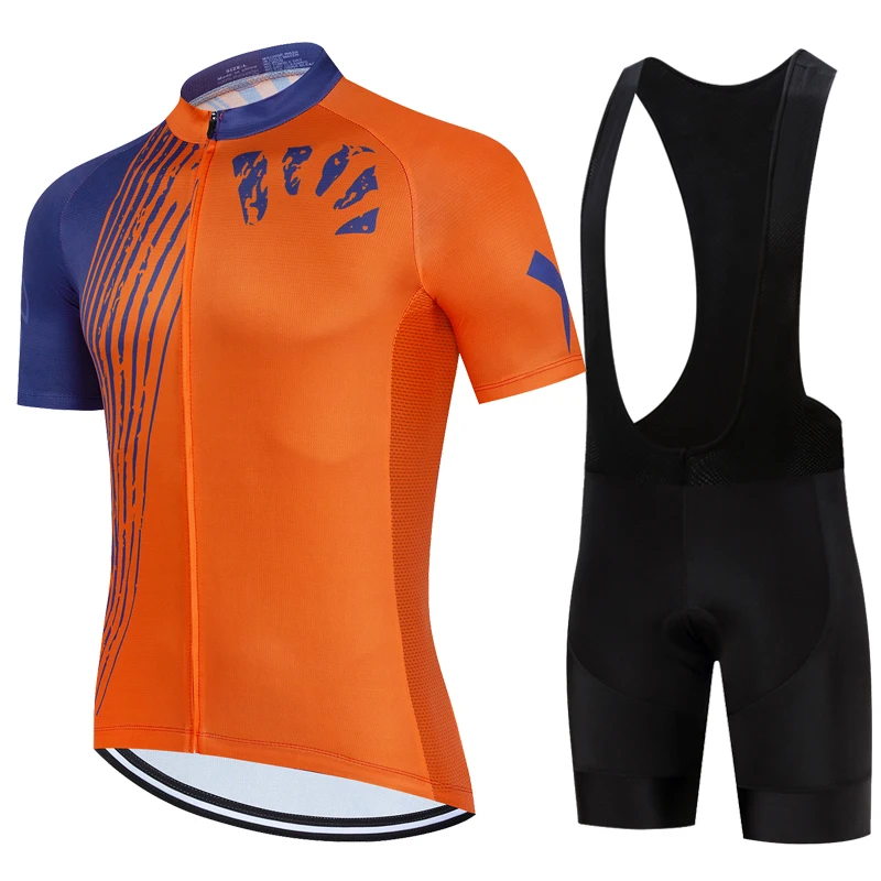 Мужской Летний Комплект Из Трикотажа Для Велоспорта С Футболкой Коротким