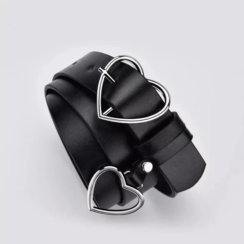 

New in 2022 leather ladies high quality alloy love pin buckle fashion retro belt dress jeans decorative ladies cute belt2021New