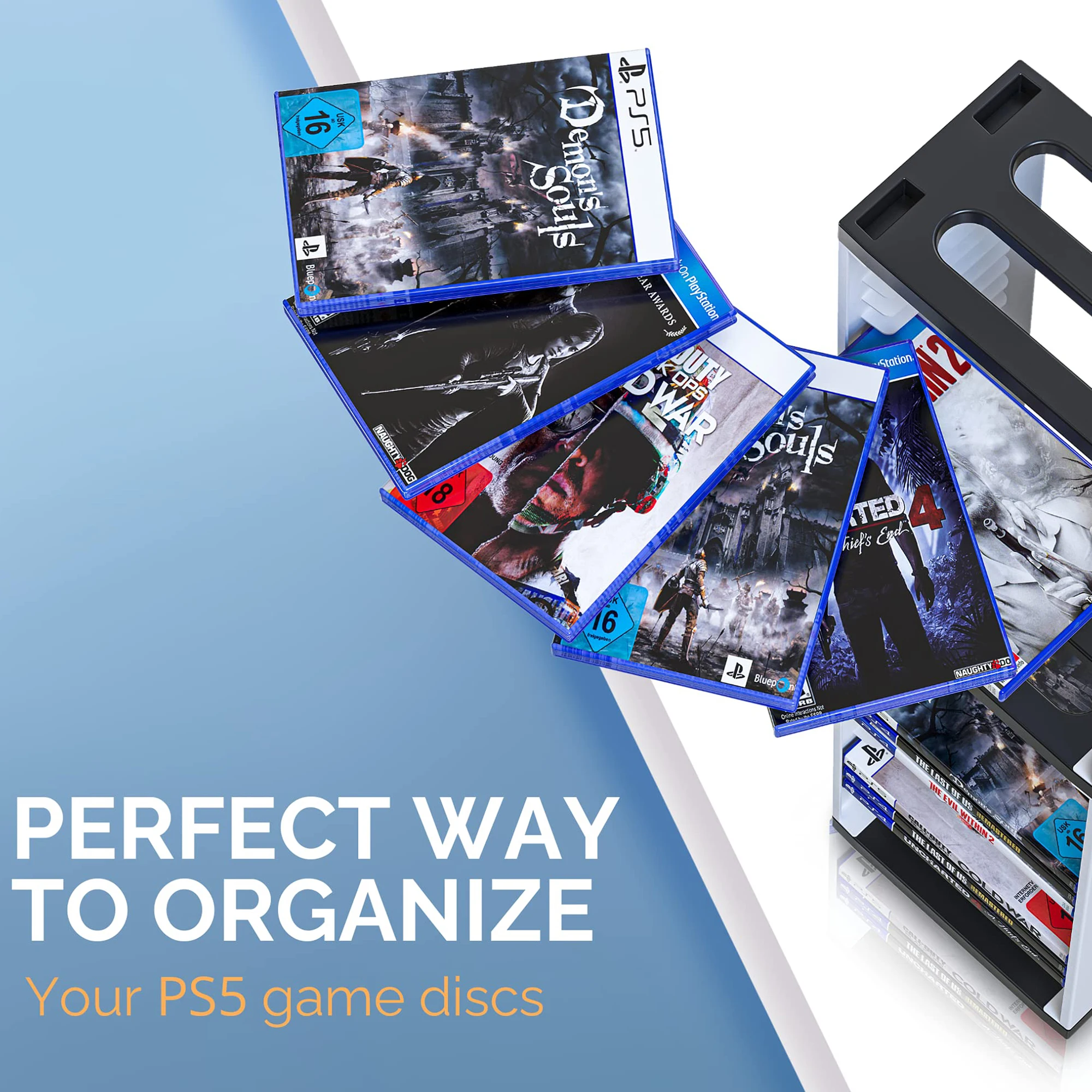 Двухслойный держатель для консоли PS5/PS4/Nintendo Switch