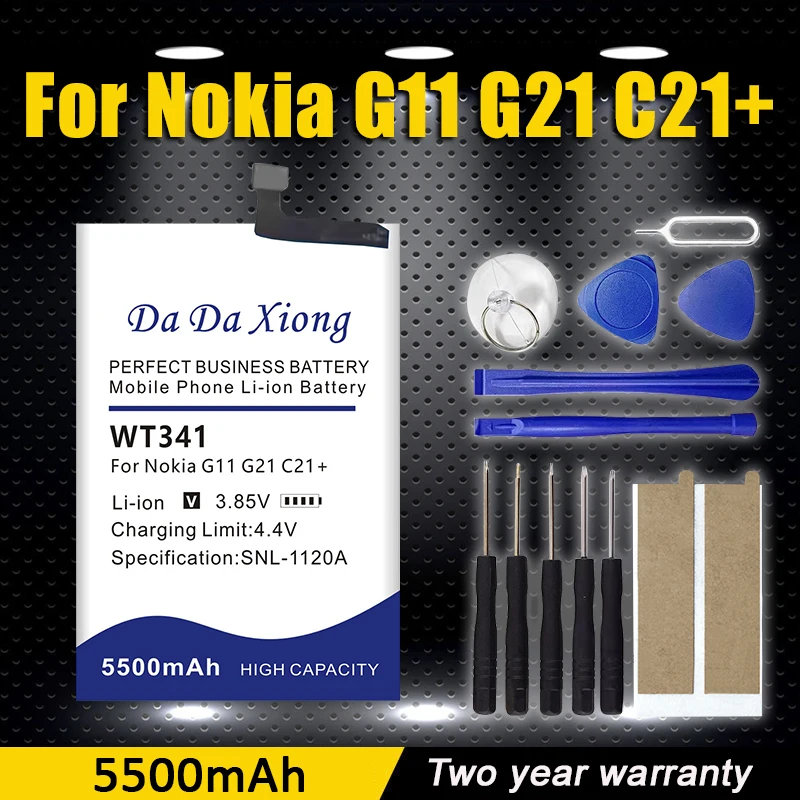 Фото Новая сменная батарея DaDaXiong WT341 5500 мАч для мобильного телефона Nokia G21 TA-1418 TA-1415 TA-1412 №1