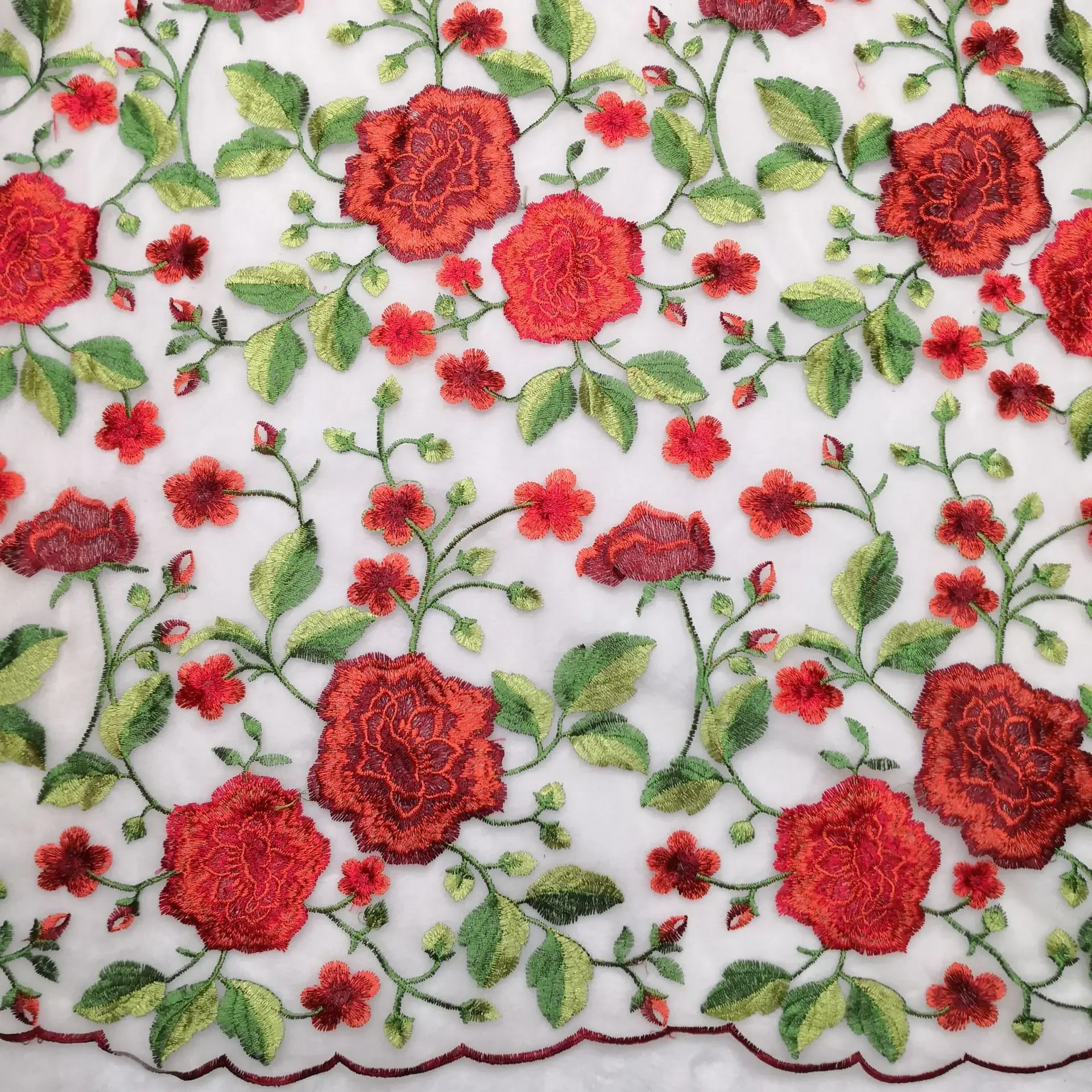 Кружевная ткань с 3D вышивкой пиона кружевное прозрачное Сетчатое Тюлевое платье