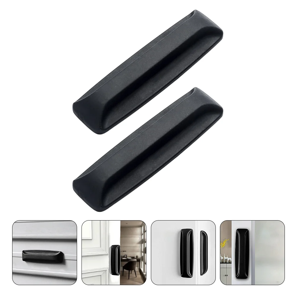 

2 Pairs Cabinet Knobs Helper Self-stick Cabinet Handles Sliding Door Handles