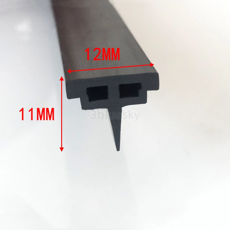 

Rubber T Strip Glass Metal Wood Edge Encloser Shield Car Seals Cable Cover Solar Photovoltaic Panels Sealing Strip 12x11mm Black
