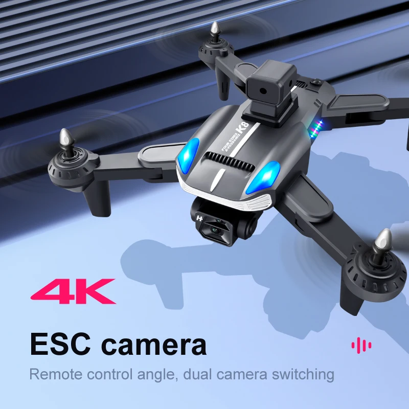 New K8 Mini Drone 4K ECS Camera RC Helicopter Optical Flow Quadrocopter Obstacle Avoidanc LED Light FPV Foldable Quadcopter Toys enlarge