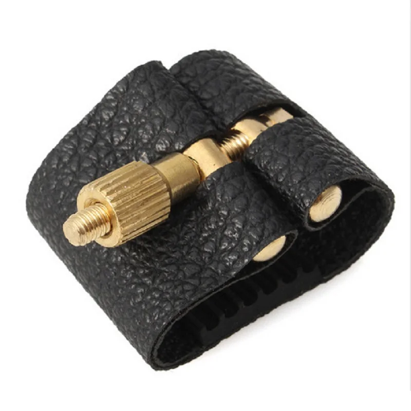 

Durable Artificial Leather Ligature Alto Sax Mouthpiece Clip Down E with Soft Rubber Fastener for Alto Saxophone