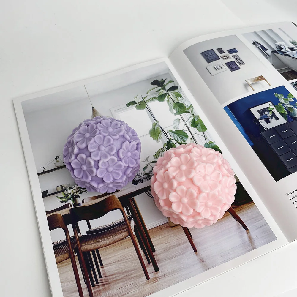 Симпатичная цветочная шаровая свеча силиконовая форма из эпоксидной смолы