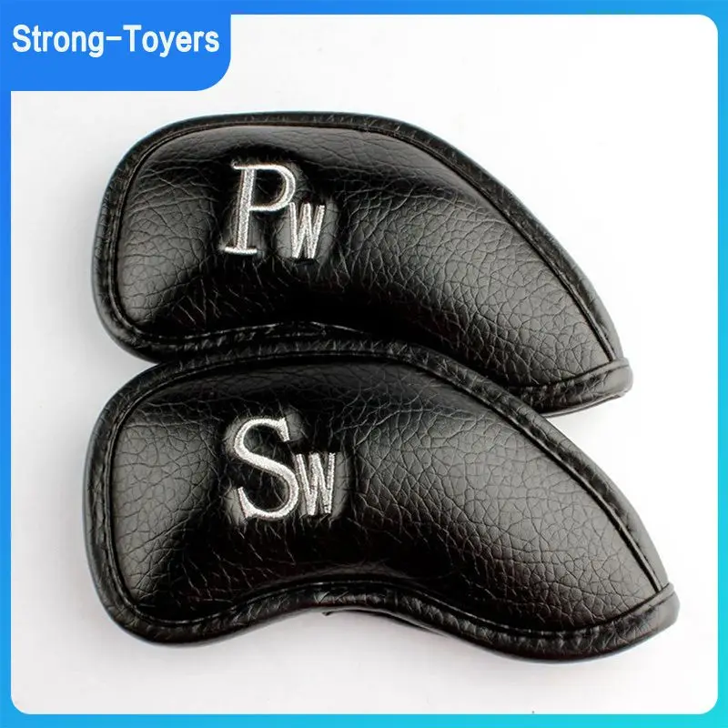 

New 12PCS/Set Exquisite PU Golf Club Iron Head Covers Protector Golf Head Cover Sets Iron Club Head Cover Accessories