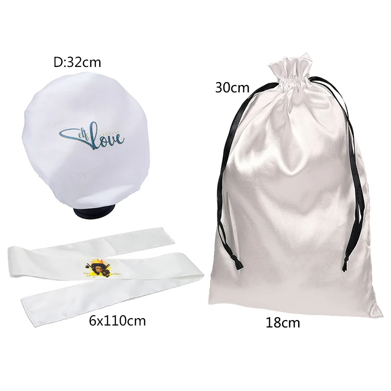 HDEBAG Пользовательский логотип шелковая атласная Регулируемая головная повязка