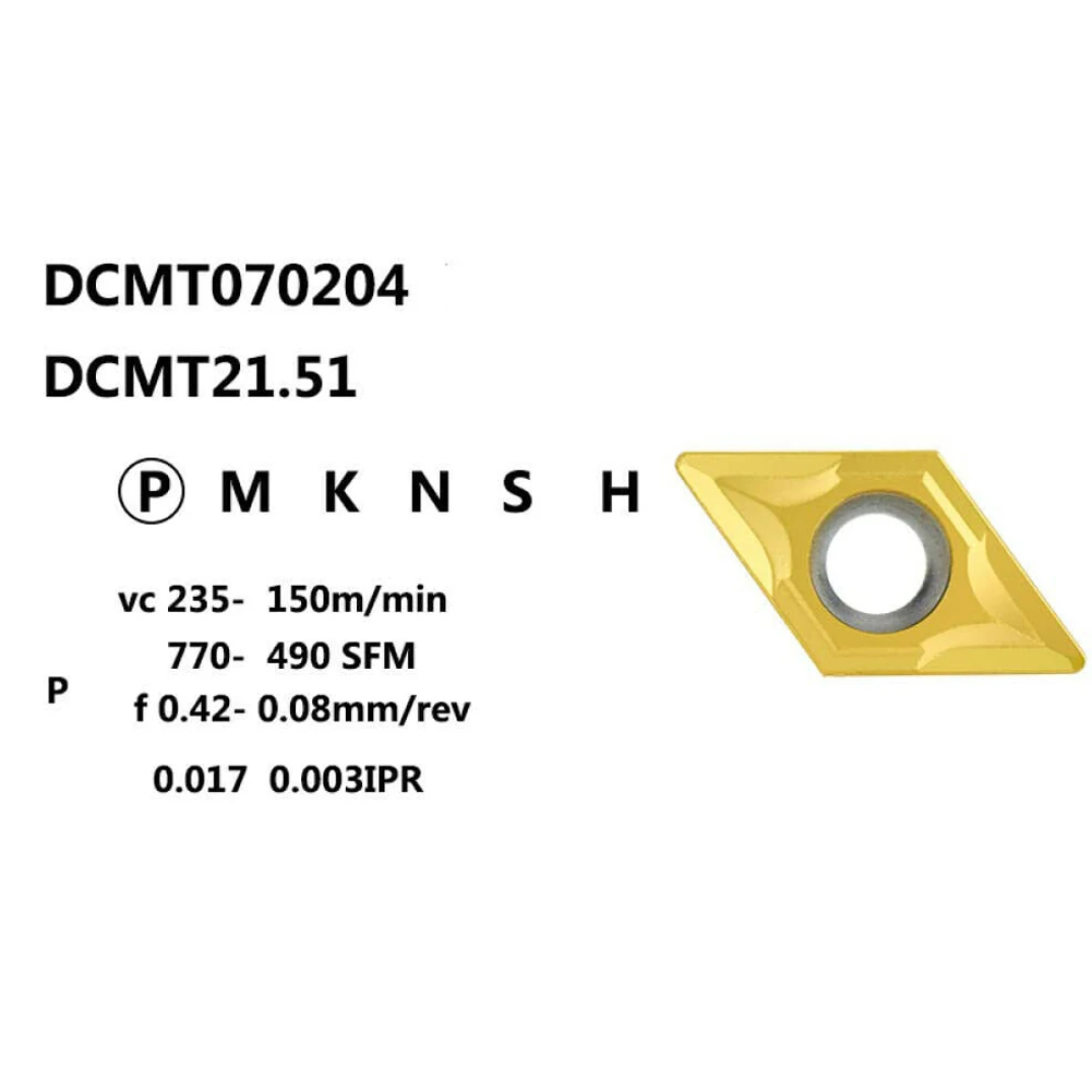 Токарная вставка с ЧПУ DCMT 070204 Вставка желтая 10 шт. твердосплавная Практичный SDNCN