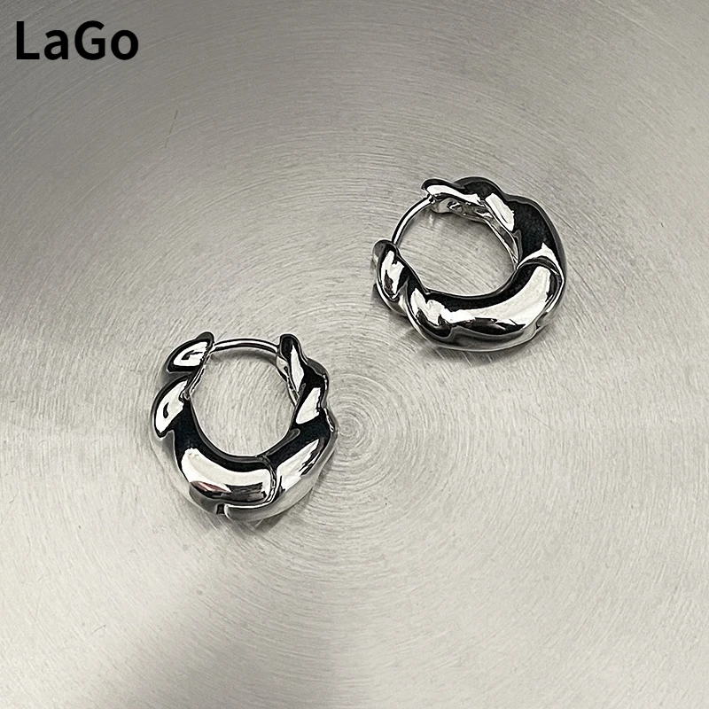 

Fashion Jewelry 925 Silver Needle Metal Earrings Popular Design Simply Design Alloy Small Circle Earring For Women Female Gifts