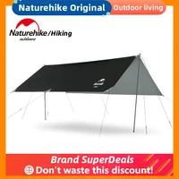Naturehike Camping Vinyl Silver Coated Canopy Double Sided Outdoor Ultralight Black Awning Waterproof Sun Protection Sun Shelter