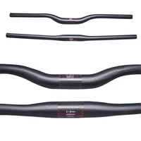 matte ud carbon fiber mountain bicycle horizontal one shaped handlebar mtb bike parts for stem clamp 31 8mm
