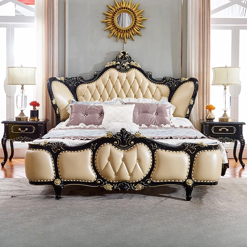 

Роскошная Черная двуспальная кровать в скандинавском стиле, Современная мебель для сна и свадьбы, для спальни
