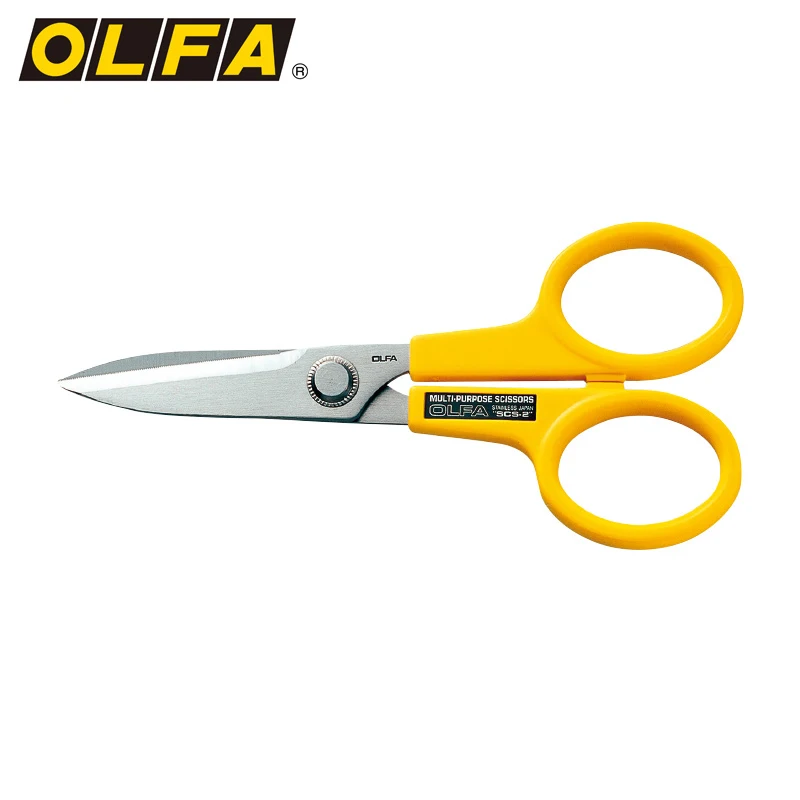 

OLFA SCS-2 7inch Stainless Steel Serrated Edge Scissors Sharp Serrated L-type Japan