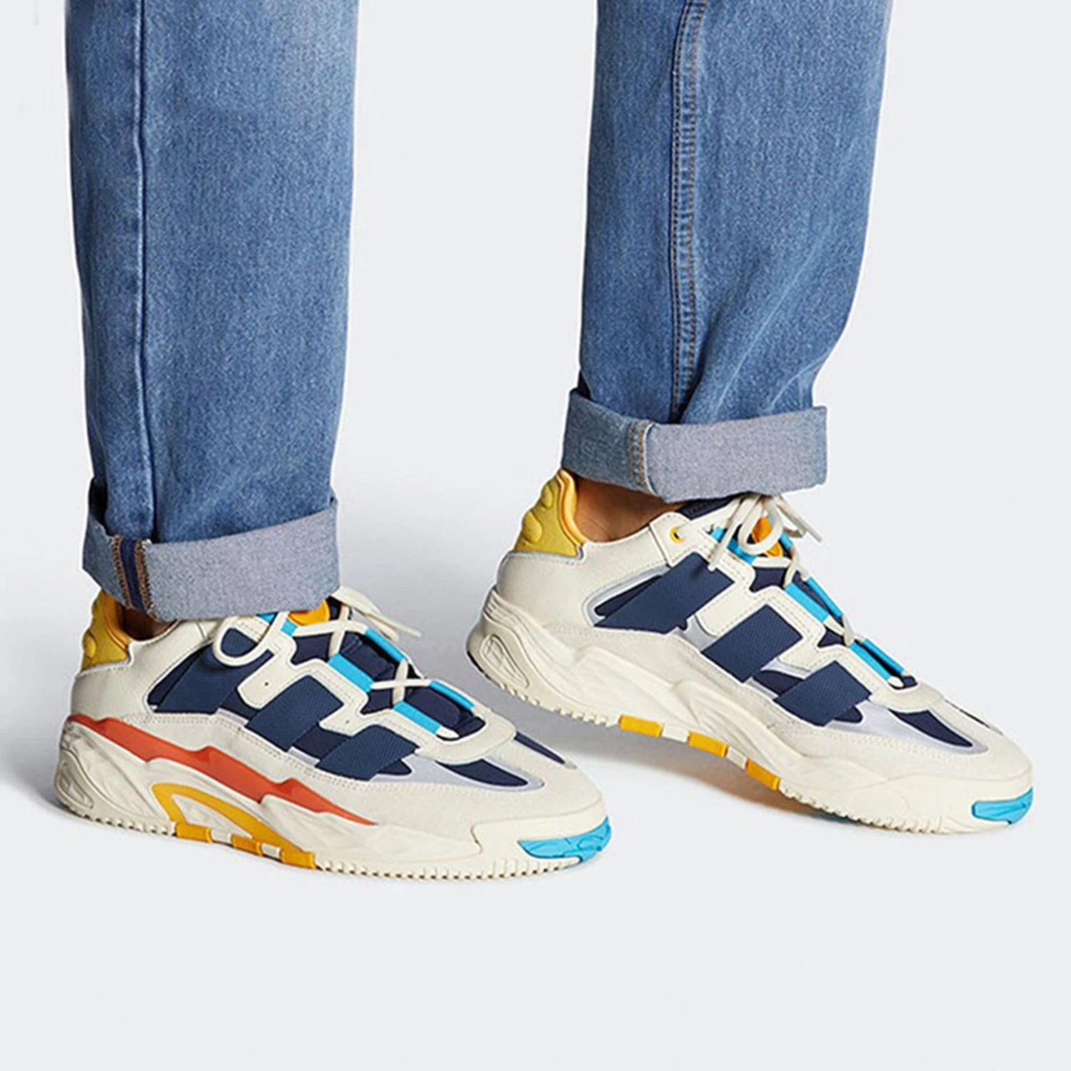 Фото Оригинальные спортивные кроссовки Adidas Clover NITEBALL для мужчин и женщин, прочные, классические, модель FV4842. №1